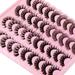False Lashes Natural Look 20 Pairs Fluffy D Curl Eyelashes Fake Lashes Pack 4 Styles Mixed Volume Eye Lashes Multipack