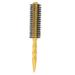 Gold Wooden Handle Round Hair Brush Nylon Hair Detangling Hair Brush for Blow Drying Straightening Curling