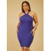 Plus Size Twisted Ribbed Bodycon Dress