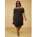 Plus Size Lattice T Shirt Dress