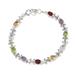 Jazzy Elegance,'Handmade 925 Sterling Silver Gemstone Tennis Bracelet'