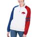 Women's Starter White Buffalo Bills Curve Ball Raglan Full-Zip Track Jacket