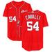 Cade Cavalli Washington Nationals Player-Issued #54 Red Jersey from the 2022 MLB Season