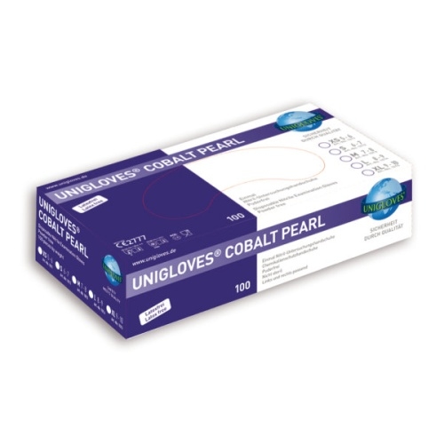 Unigloves COBALT PEARL Nitrilhandschuh puderfrei XS | VE= 10 x 100 : XS Image