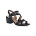 Women's Letgo Sandal by White Mountain in Black Burnished Smooth (Size 9 1/2 M)