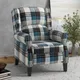 Homcom Recliner Chair For Living Room Wingback Chair With Padded Armrest Blue