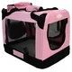 Easipet Fabric Soft Pet Travel Crate Kennel Cage Carrier House Dog Cat Pink Xl