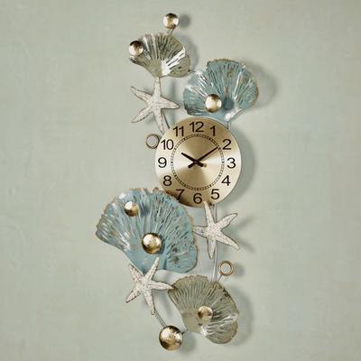 Seafan and Starfish Wall Art Clock Multi Cool , Mu...