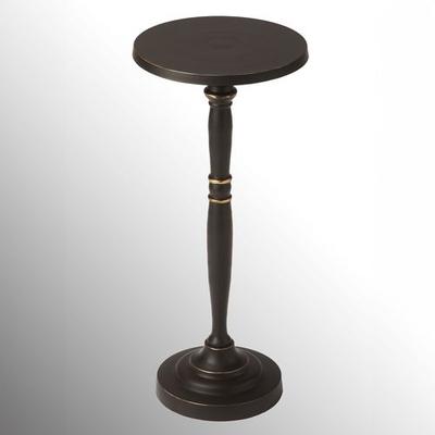 Beicher Street Pedestal Table Black , Black