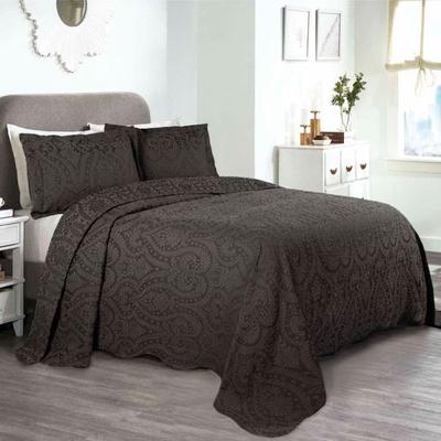 Aspen Bedspread Set, Twin, Charcoal