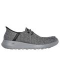Skechers Men's Slip-ins: GO WALK Max - Halcyon Slip-On Shoes | Size 11.5 Extra Wide | Gray/Black | Textile/Synthetic | Vegan | Machine Washable