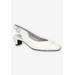 Extra Wide Width Women's Sayo Slingback by Franco Sarto in White (Size 7 1/2 WW)