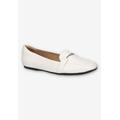 Extra Wide Width Women's Meera Flat by Easy Street in White (Size 7 WW)