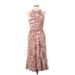 Nine West Casual Dress: Brown Zebra Print Dresses - Women's Size Medium