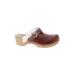 L'Artiste Mule/Clog: Burgundy Shoes - Women's Size 40 - Round Toe