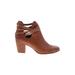 FRYE Ankle Boots: Brown Solid Shoes - Women's Size 9 - Round Toe