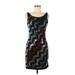 Almost Famous Cocktail Dress - Bodycon: Black Print Dresses - Women's Size Medium