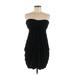 BCBGMAXAZRIA Cocktail Dress - Mini: Black Solid Dresses - Women's Size Medium