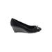 Lauren by Ralph Lauren Wedges: Black Solid Shoes - Women's Size 9 - Round Toe