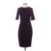 DKNY Cocktail Dress - Sheath: Purple Solid Dresses - Women's Size 4