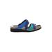 Naot Sandals: Slip On Wedge Boho Chic Blue Shoes - Women's Size 9 - Open Toe