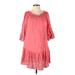Grace Elements Casual Dress - DropWaist: Pink Print Dresses - Women's Size Small