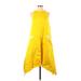 Badgley Mischka Casual Dress: Yellow Dresses - Women's Size 2