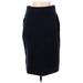 Daily Ritual Casual Pencil Skirt Long: Blue Print Bottoms - Women's Size Medium