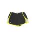 Under Armour Athletic Shorts: Yellow Color Block Activewear - Women's Size Small