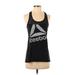 Reebok Active Tank Top: Black Print Activewear - Women's Size Small