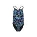 TYR One Piece Swimsuit: Blue Tweed Swimwear - Women's Size Large