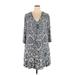 Eliza J Casual Dress - Mini V-Neck 3/4 sleeves: Blue Dresses - New - Women's Size 20