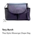 Tory Burch Bags | Authentic Tory Burch Messenger Diaper Bag, Pebbled Leather/Nylon, Tory Navy, Nwt | Color: Blue | Size: Os