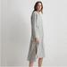 Madewell Dresses | Madewell Poplin Oversized Midi Length Shirtdress. Size Xl. | Color: Green/White | Size: Xl