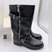 Coach Shoes | Coach - Vanessa Black Pebble Leather Boot - Size 6.5m | Color: Black | Size: 6.5