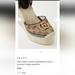 Gucci Shoes | Guccipilar Leather-Trimmed Embellished Canvas-Jacquard Wedge Espadrilles | Color: Cream | Size: 34.5