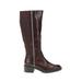 Journee Collection Boots: Burgundy Solid Shoes - Women's Size 9 - Round Toe