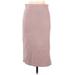 Express Casual Skirt: Pink Chevron/Herringbone Bottoms - Women's Size Medium Petite