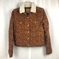 Levi's Jackets & Coats | Levi’s Leopard Print Corduroy Sherpa Collar Trucker Jacket Women’s Xs | Color: Black/Brown | Size: Xs