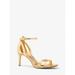 Michael Kors Shoes | Michael Kors Kimberly Metallic Snake Embossed Leather Sandal 10 Gold New | Color: Gold | Size: 10