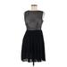 American Apparel Cocktail Dress - A-Line: Black Jacquard Dresses - Women's Size Medium