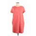 St. John's Bay Casual Dress - Shift: Red Solid Dresses - Women's Size X-Large