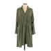 Calvin Klein Casual Dress - Shirtdress: Green Dresses - Women's Size Large