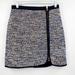 J. Crew Skirts | J. Crew Metallic Tweed Mini Skirt With A Side Zipper | Color: Blue/White | Size: 4