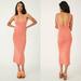 Free People Dresses | Free People Peach Daniela Midi Knit Dress M | Color: Orange | Size: M