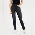 American Eagle Outfitters Jeans | American Eagle Jeans Women's 6 Mom Jean Black Wash Stretch Denim High Rise Pants | Color: Black | Size: 6