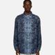 Burberry Jackets & Coats | Burberry Mens Fish Scale Print Denim Snap Close Jacket In Indigo Blue Sz Xl | Color: Blue/White | Size: Xl