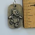 Disney Jewelry | 3/$15 Vintage Disney Winnie The Pooh Pendant Charm 1 In H | Color: Black/Silver | Size: 1" H