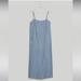 Madewell Dresses | Madewell The Goldie Dress In Pliss Teapot Blue Sz 6 Nwt | Color: Blue | Size: 6