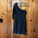 Jessica Simpson Dresses | Jessica Simpson One Shoulder Navy Blue Lace And Sequin Dress | Color: Blue | Size: 6